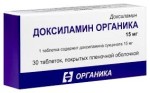 Доксиламин Органика, таблетки покрытые пленочной оболочкой 15 мг 30 шт