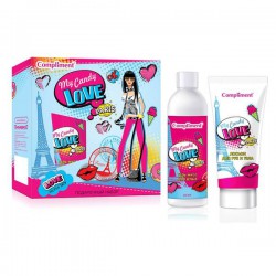 Набор подарочный Compliment Май Кэнди Лав №1341 Париж гель-мусс для душа + лосьон для рук и тела + картинка переводная 250 мл + 200 мл