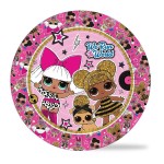 Набор бумажных тарелок, ND Play (НД Плэй) р. 18 см арт. 294353 ЛОЛ Сюрприз 6 шт розовые с паттерном