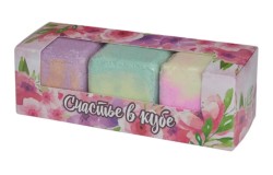 Набор шипучей соли для ванн Laboratory Katrin Счастье в кубе №3 х 130 г