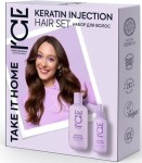Набор, Ice Professional by Natura Siberica (Айс Профэшнл бай Натура Сиберика) 250 мл + 100 мл Кератин Инджэкшн для поврежденных волос шампунь + крем-спрей 20 в 1 кератиновый