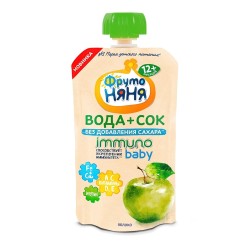 Напиток сокосодержащий Фрутоняня Иммуно бэби Вода и сок яблоко 1 шт. 130 мл