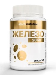 Железо aTech Nutrition БАД 30 шт. капс. 20 мг / 450 мг