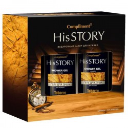 Набор подарочный Compliment Хис Стори для мужчин №996 Тобакко шампунь + гель для душа 320 мл + 320 мл