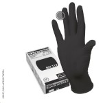 Перчатки смотровые нитриловые нестерильные, р. xs 50 шт арт. BN117 Мануал текстурированные неопудренные пара черные 2400001858309