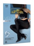 Колготки, Omsa (Омса) р. 4 (L) Velour micro 100 100 den Велюр микро nero черный