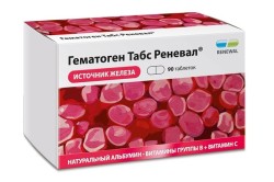 Гематоген Табс Реневал БАД к пище 90 шт. табл. п/о пленочной 721 мг