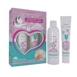 Набор подарочный для детей Compliment №1091 Беби Кеа для самых маленьких 0+ (жидкое крем-мыло для подмывания + крем под подгузник) 200 мл + 75 мл