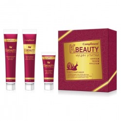 Набор подарочный Compliment КейБьюти №1481 Муцин улитки гель-скраб для лица 50 мл + крем для лица 50 мл крем-филлер для кожи вокруг глаз 25 мл