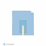 Простыня операционная стерильная, р. 260смх230см 1 шт 90 г/м2 с П-образным вырезом 15х100 см материал Tutami adsorb с укрепленной впитывающей зоной голубая