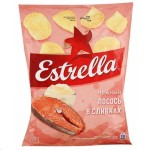 Чипсы, Estrella (Эстрелла) 125 г картофельные нежный лосось в сливках