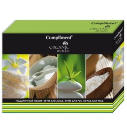 Набор подарочный Compliment Органик Ворлд манго №99 крем для рук + крем для лица + скраб для тела