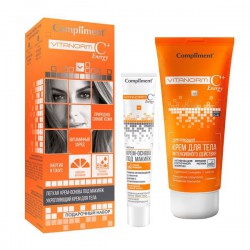 Набор подарочный Compliment Витанорм C + Энерджи ПН №1380 легкая крем-основа под макияж + крем для тела 50 мл + 250 мл
