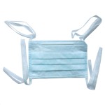 Маска медицинская одноразовая, 1 шт 3-х слойная на завязках 2400003675805