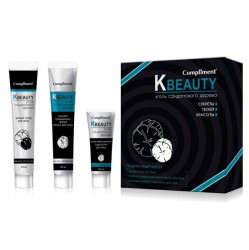 Набор подарочный Compliment Кбьюти №1480 уголь сандалового дерева скраб для лица + маска для лица + сыворотка для лица 50 мл + 50 мл + 25 мл