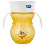 Поильник-чашка, Мама Тама 270 мл непроливайка с крышкой 8+ оранжевый