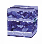 Платочки косметические, Bella (Белла №1) 80 шт арт. BE-042-K080-015 / K080-003 двухслойные экстра софт голубые лепестки коробка