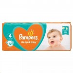 Подгузники, Pampers (Памперс) 9-14 кг р. 4 50 шт слип энд плей макси