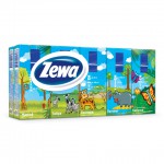 Платки носовые одноразовые детские, Zewa (Зева) 100 шт плюс