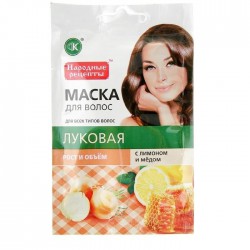 Маска для волос Народные рецепты луковая рост и объем 30 мл