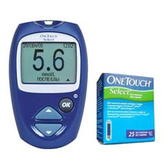 Глюкометр OneTouch селект + 25 тест-полосок