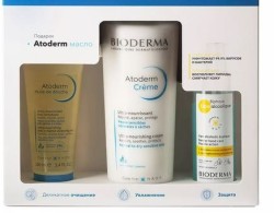 Набор подарочный Bioderma Атодерм для увлажнения и защиты кожи крем питательный + липо уход для рук + масло для душа 500 мл + 100 мл + 100 мл