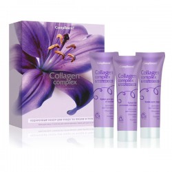Набор подарочный Compliment Коллаген Комплекс № 993 крем для лица + молочко для снятия макияжа + крем для рук и ногтей 75 мл + 75 мл + 75 мл