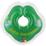 Круг-воротник для купания детский, Baby Swimmer (Беби Свиммер) 3-12 кг с погремушкой зеленый