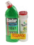 Набор, арт. 14513 гель Санфор универсал 10в1 морской бриз 750 г + чистящий порошок Чистин лимонный всплеск 400 г