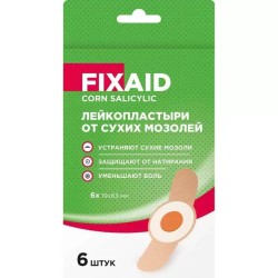 Лейкопластырь Fixaid Корн Салицилик от сухих мозолей 6 шт.