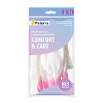 Перчатки хозяйственные виниловые, Paterra (Патерра) р. S арт. 402-927 Комфорт кеа (усиленная зона пальцев) пара