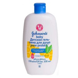 Гель-пена для душа детская Johnson's Пьюр протект зеленый чай 300 мл