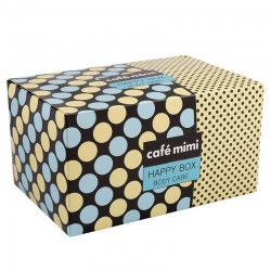 Набор Cafe Mimi Хэппи Бокс боди мочалка молочко для тела мыло соль для ванн