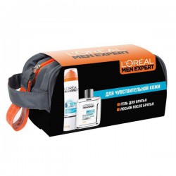 Набор L'Oreal мен эксперт 2019 лосьон после бритья гидра сенситив + гель для бритья для чувствительной кожи 100 мл + 200 мл