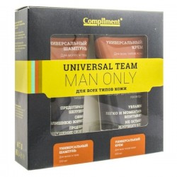 Набор подарочный Compliment Универсал Тиам мен онли для всех типов кожи №1290 крем универсальный + шампунь для волос и тела универсальный 200 мл + 200 мл
